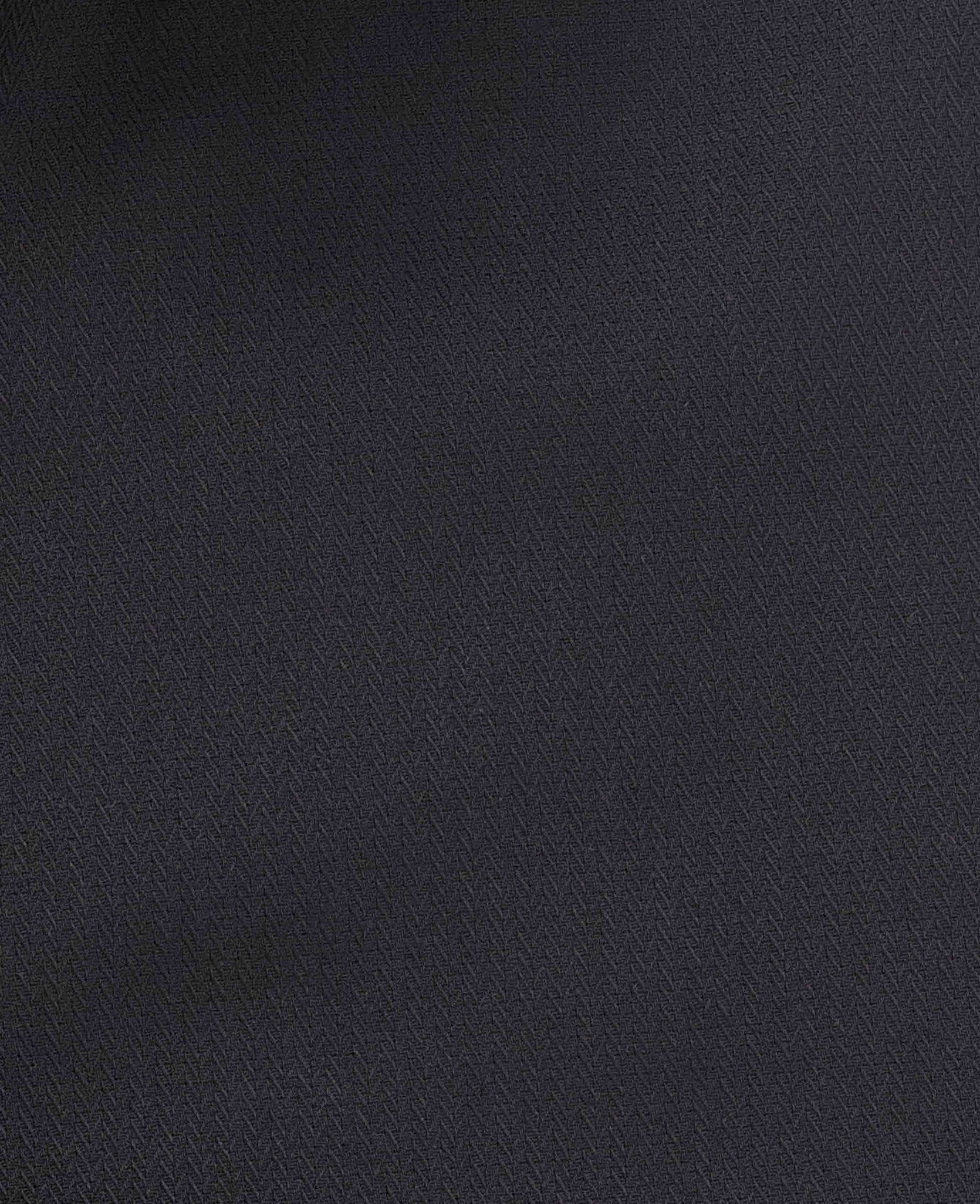 Black Cotton Herringbone Slim Fit Formal Shirt - Double Cuff, view 5