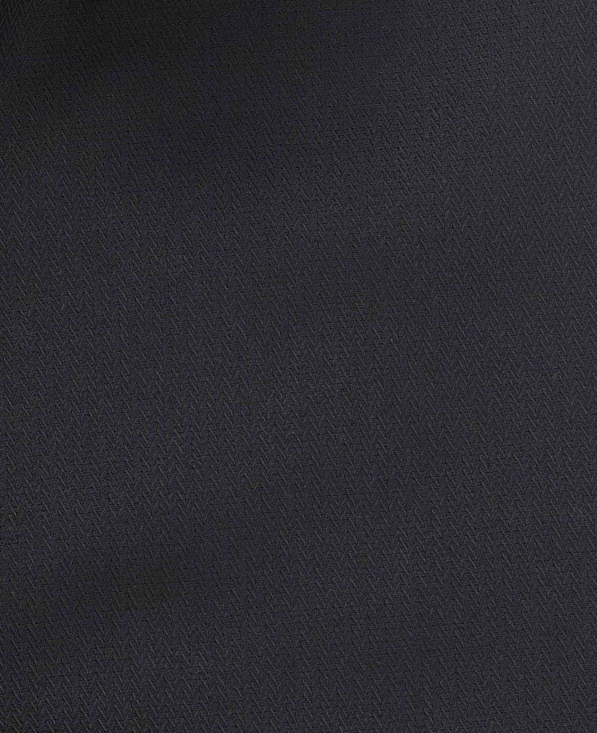 Black Cotton Herringbone Slim Fit Formal Shirt - Double Cuff