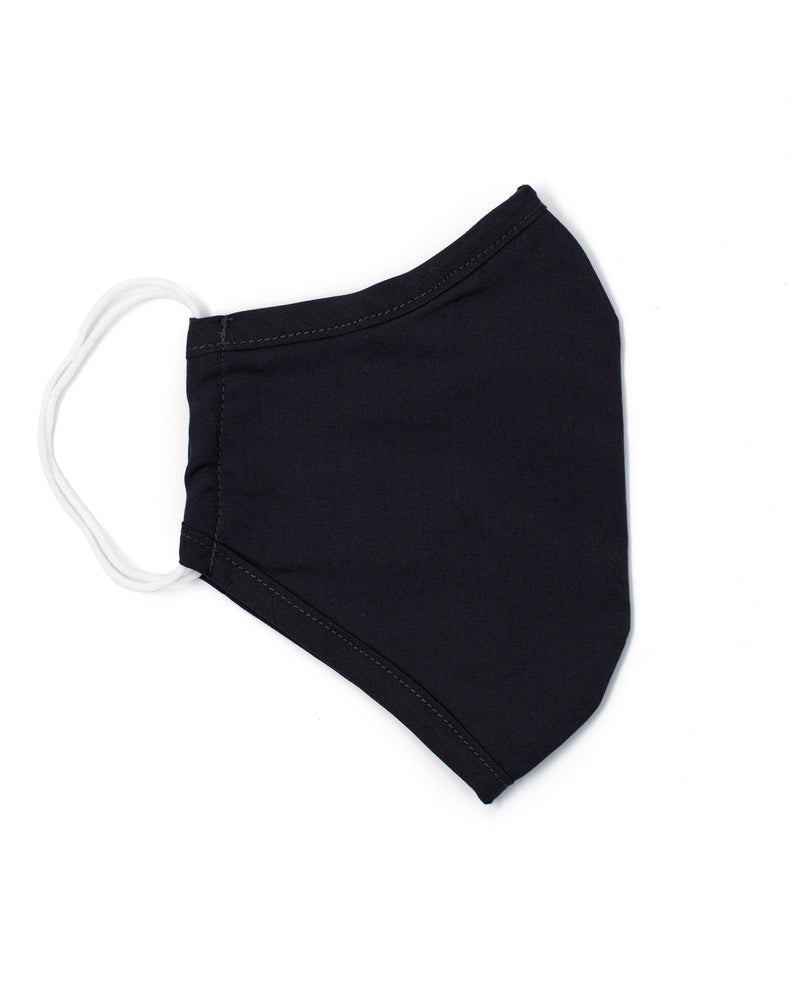 Black Cotton Poplin Face Mask - Folded - MSK1408BLK