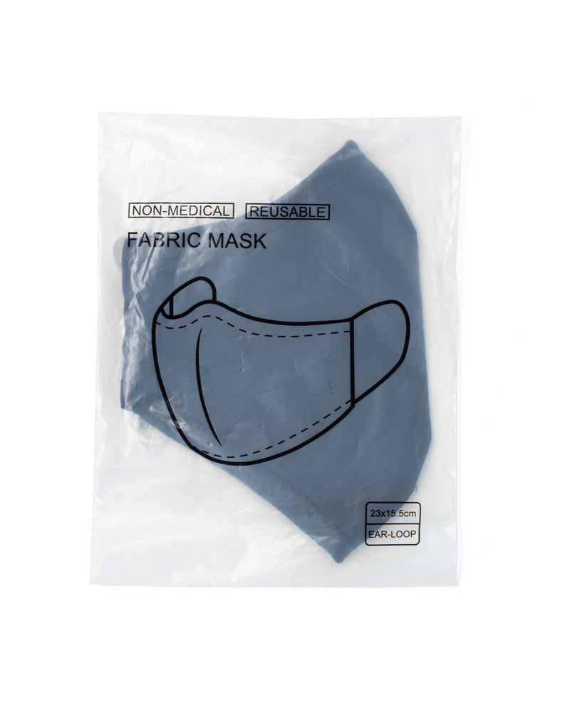 Black Cotton Poplin Face Mask - In Bag - MSK1408BLK