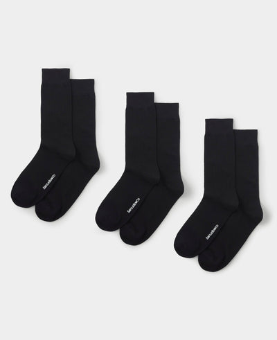 Black Cotton Rich Socks Three Pack