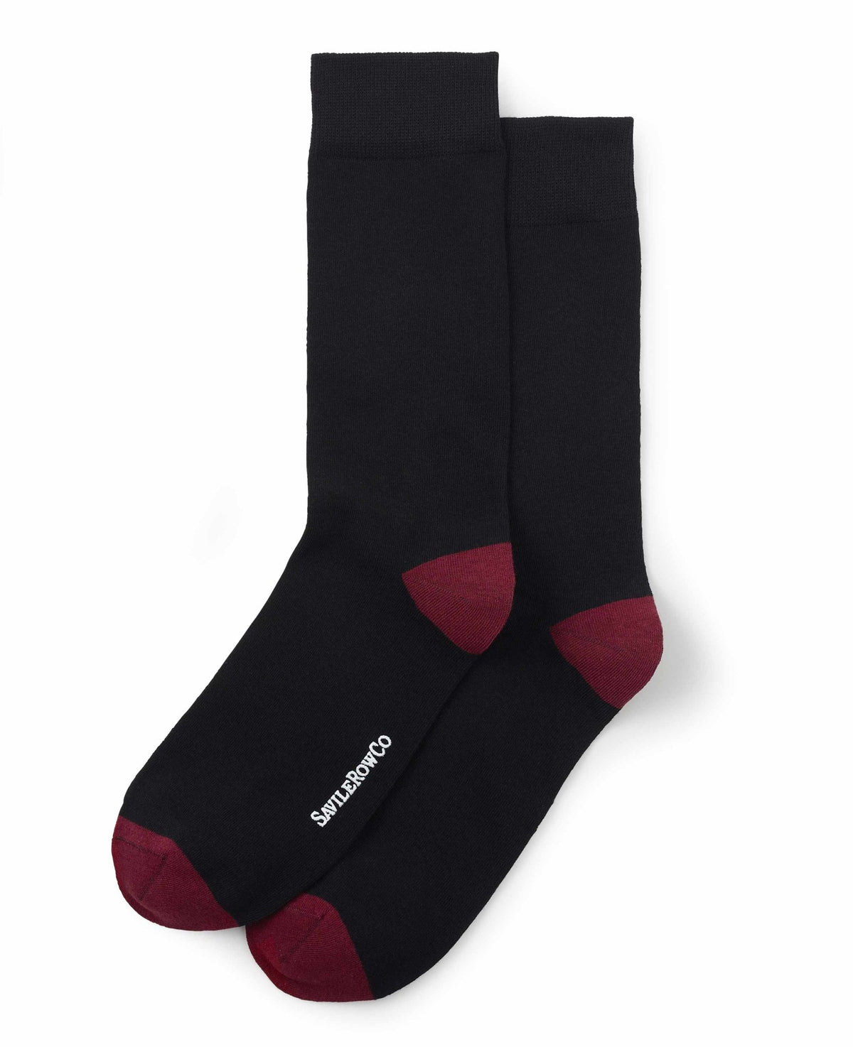 Black Cotton Rich Socks With Contrast Heel & Toe Three Pack