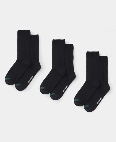 Black Cotton Rich Three Pack Socks