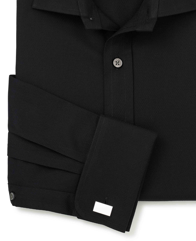 Black Diamond Dobby Slim Fit Formal Shirt - Double Cuff