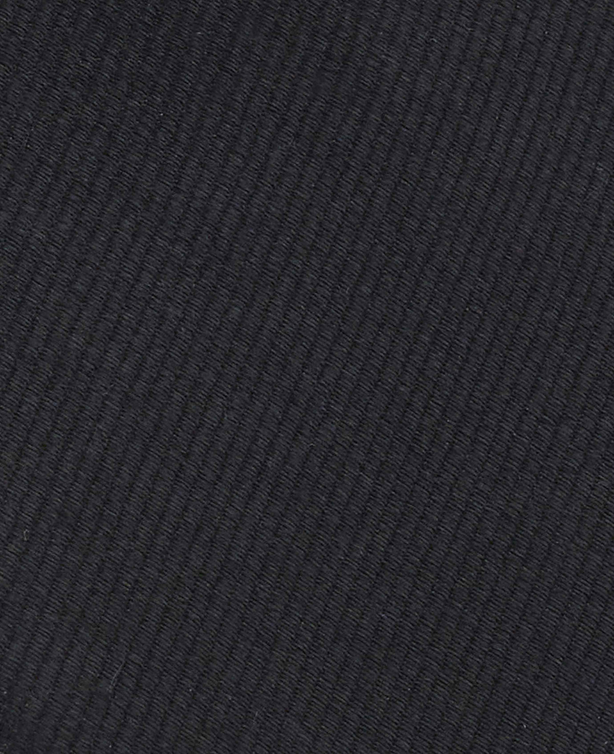 Men's Black Fine Twill Pure Silk Tie fabric detail