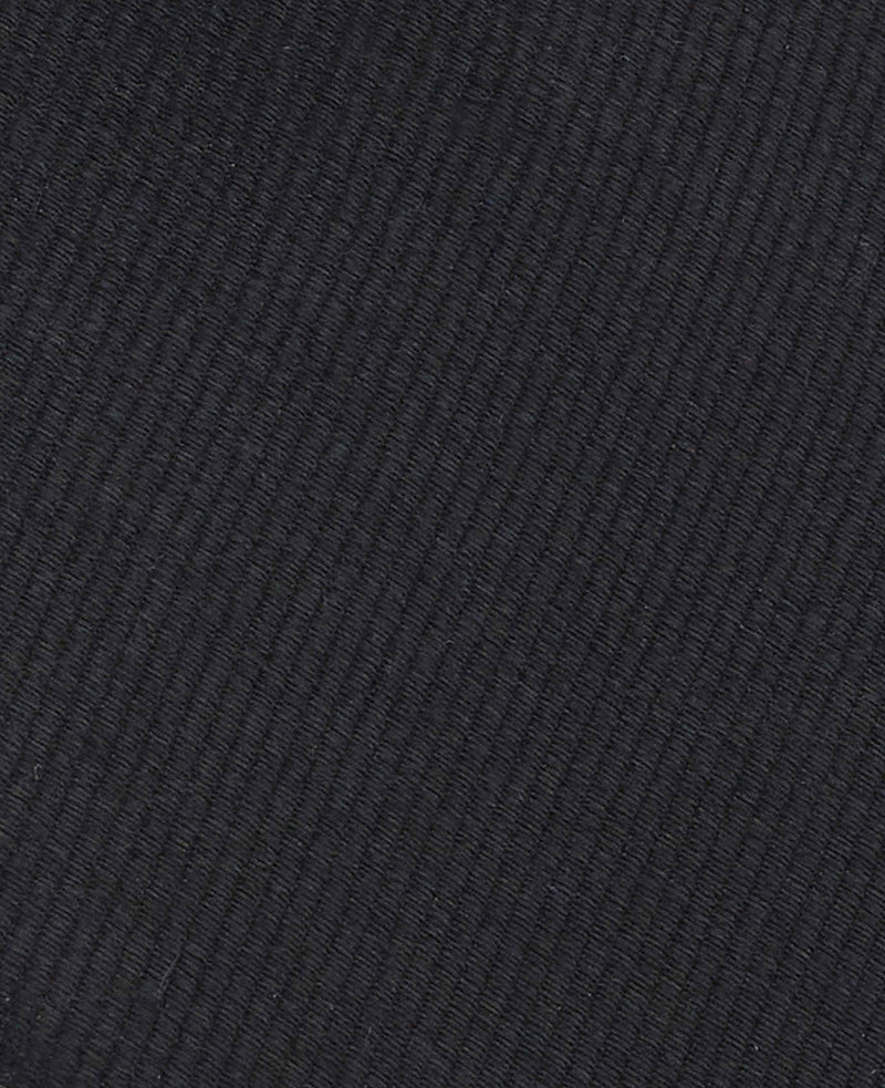 Men's Black Fine Twill Pure Silk Tie fabric detail