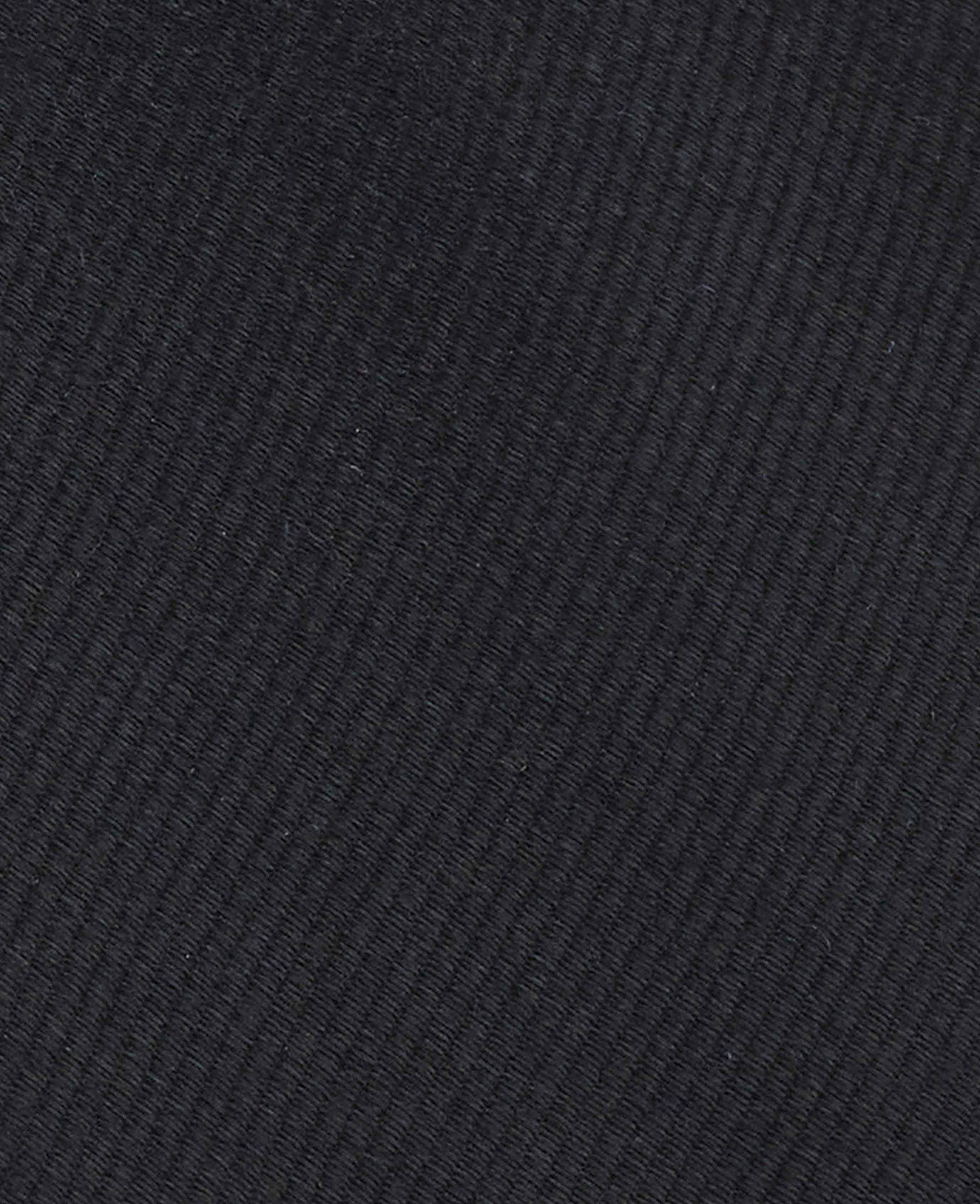Black Fine Twill Skinny Silk Tie, view 4