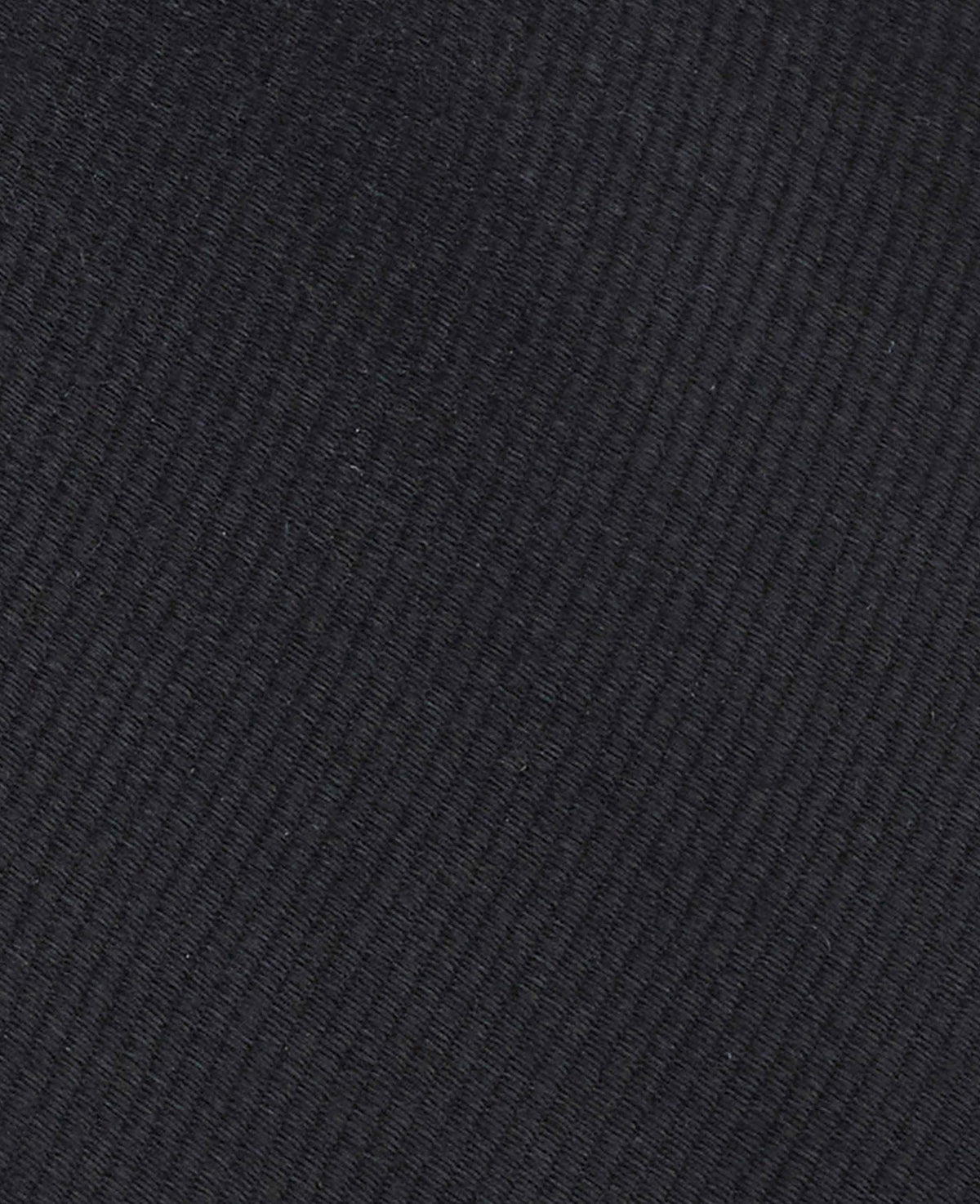 Men's Black Fine Twill Skinny Silk Tie fabric detail