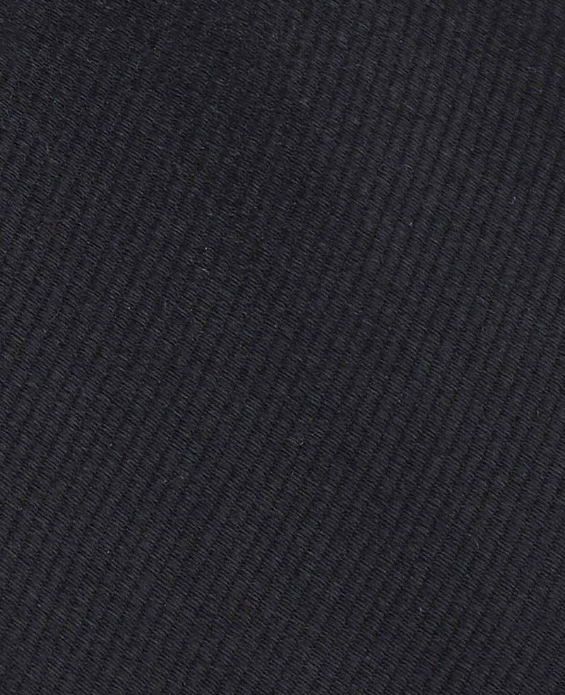 Men's Black Fine Twill Skinny Silk Tie fabric detail