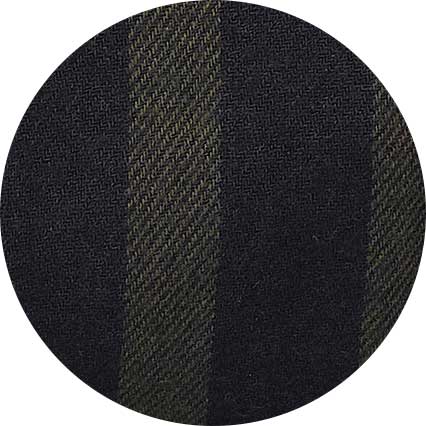 Black Grey Brushed Cotton Twill Striped Pyjamas