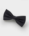 Black Jacquard Paisley Silk Pre-Tied Bow Tie
