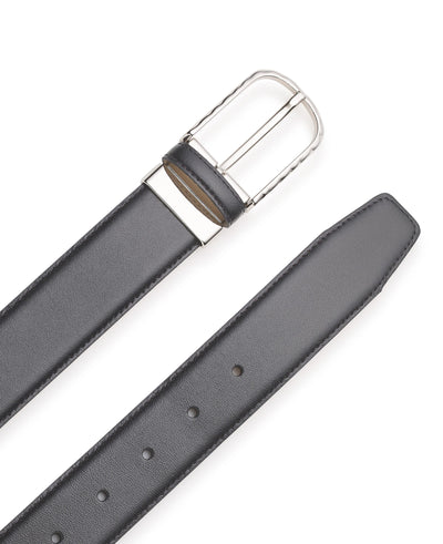 Men's Black Smooth Leather Belt