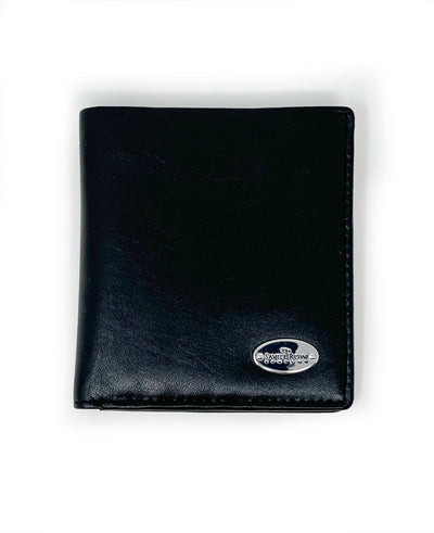 Men's Black Leather Billfold Wallet