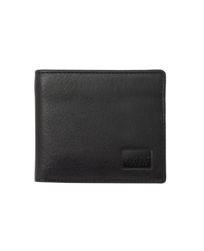 Men's Black Leather Classic Billfold Wallet