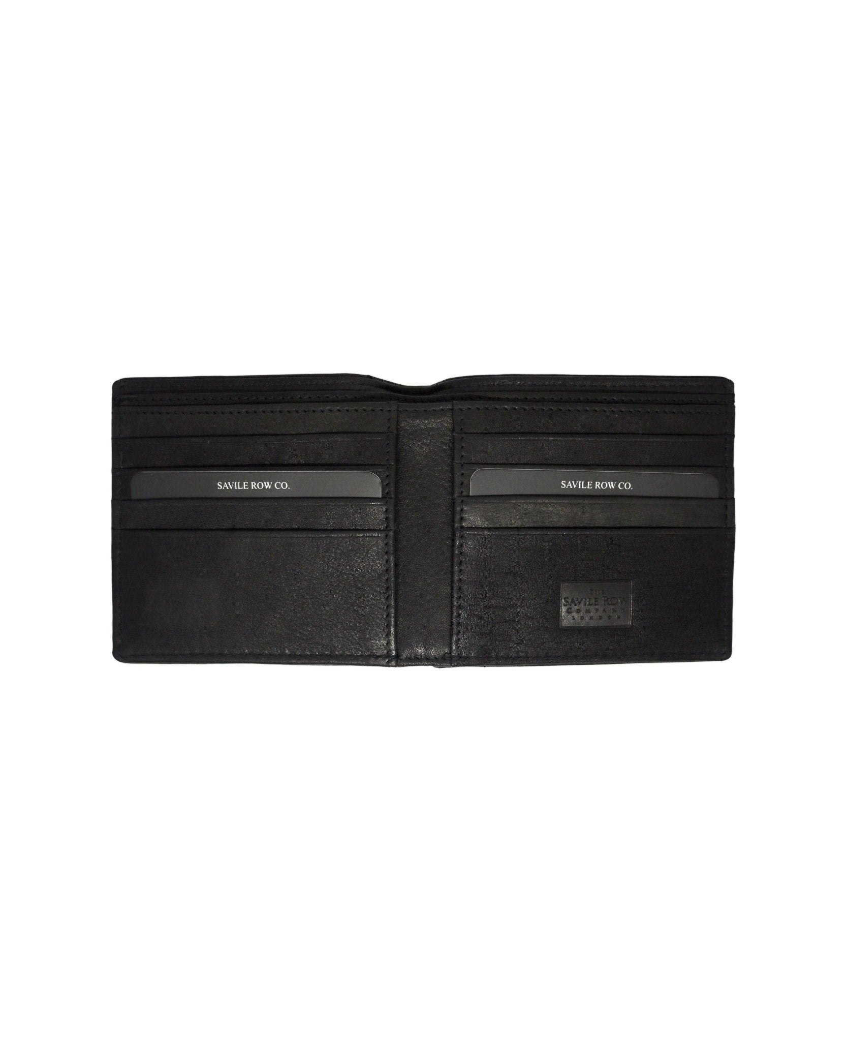 Men's Black Leather Classic Billfold Wallet – Savile Row Company