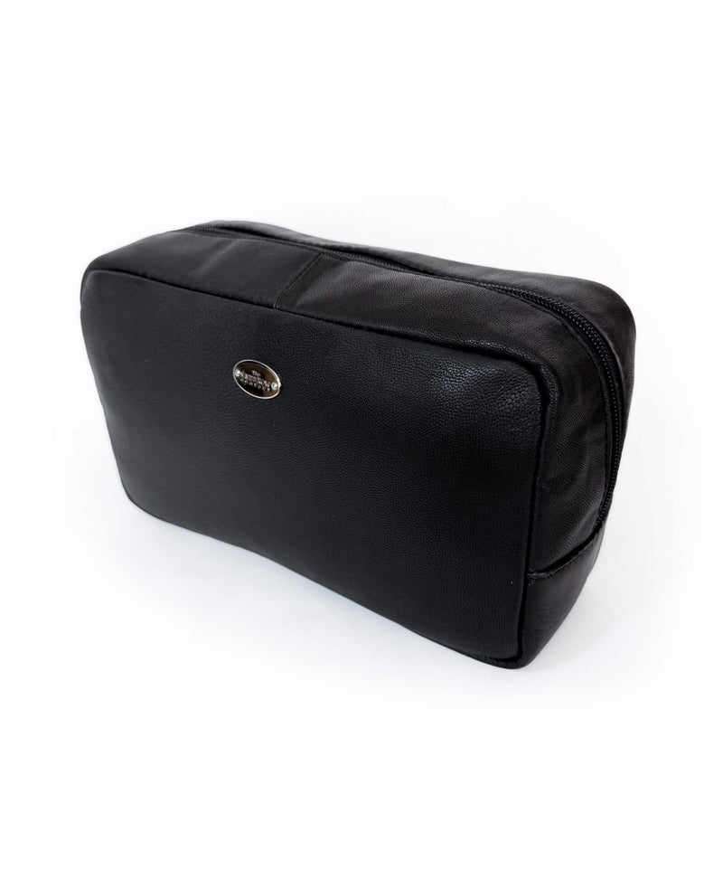 Black Leather Savile Row Wash Bag