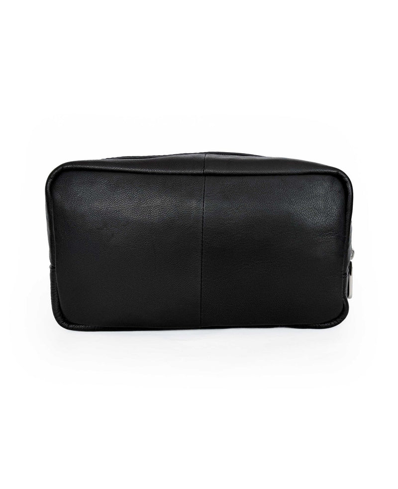 Black Leather Savile Row Wash Bag