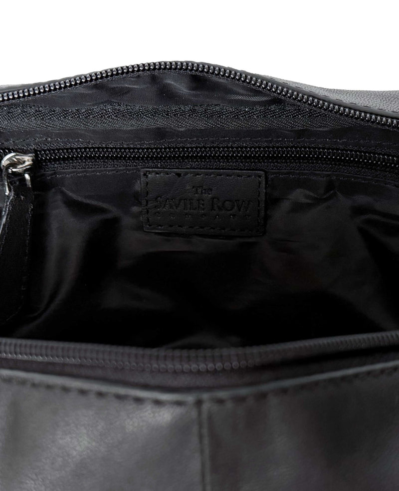Black Leather Savile Row Wash Bag