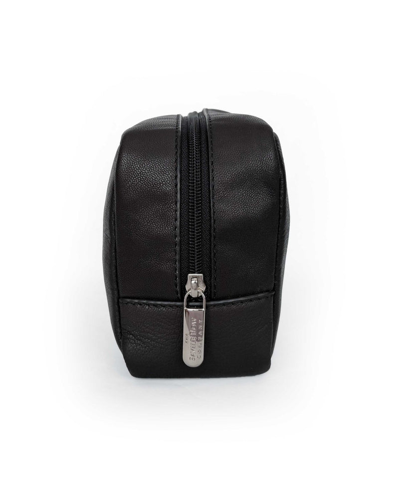 Black Leather Savile Row Wash Bag