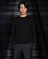 Black Merino Wool Crew Neck Jumper