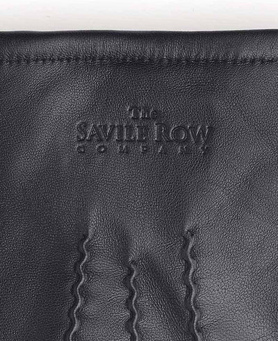 Black Nappa Leather Gloves With Logo