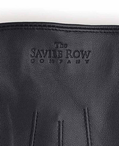 Black Navy Nappa Leather Gloves