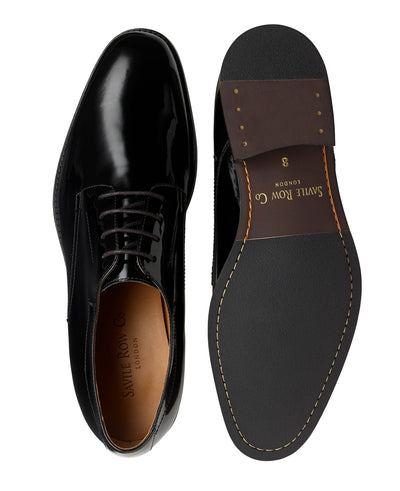 Black Patent Leather Derby Shoes - MSH758BLK - Large Image
