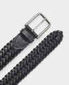 Black Plaited Leather Belt