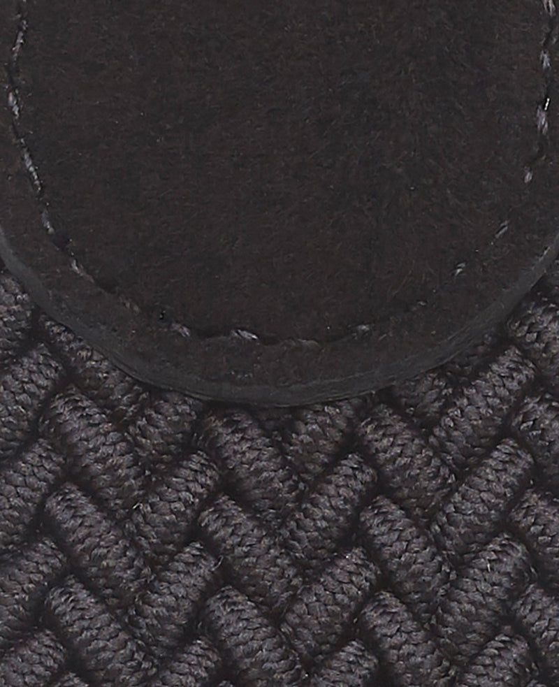 Men's Black Woven Belt fabric detail