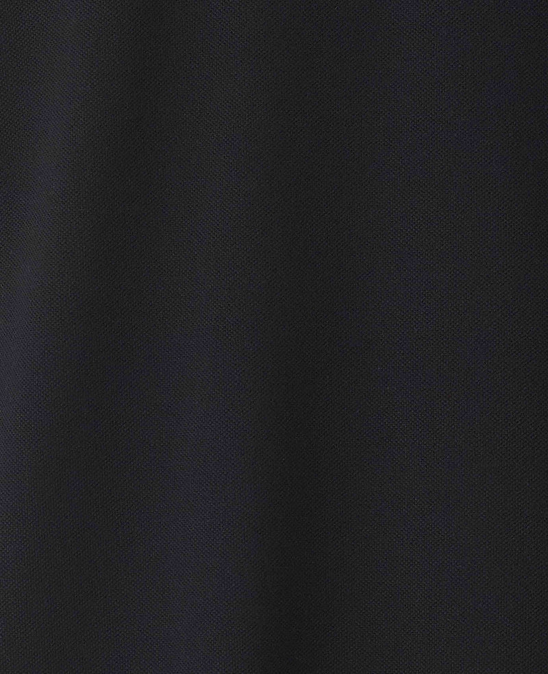 Men's Black Cotton Short Sleeve Polo Shirt fabric detail