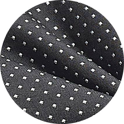Black Silk Pinspot Self Bow Tie & Cufflink Set