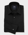 Black Stretch Cotton Classic Fit Formal Shirt - Single Cuff