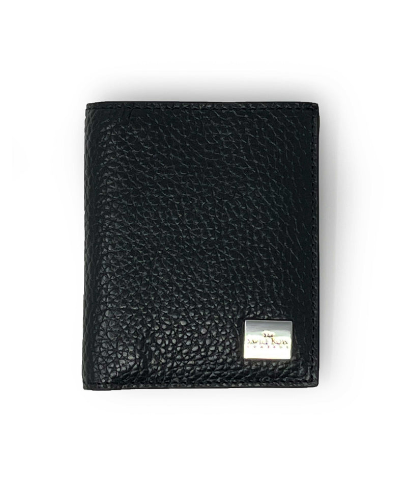 Men's Black Tumbled Leather Billfold Wallet