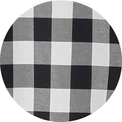 Men's Black White Bold Check Button-Down Casual Shirt