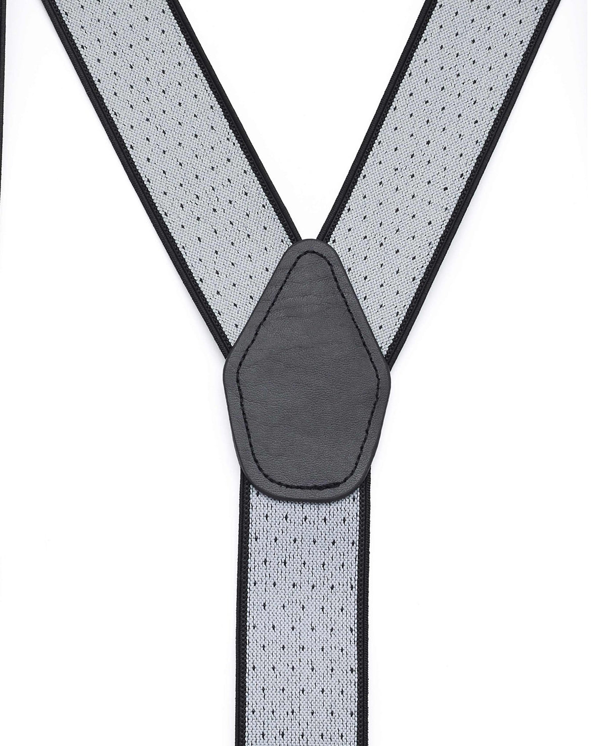 Black White Pindot Stripe Adjustable Braces