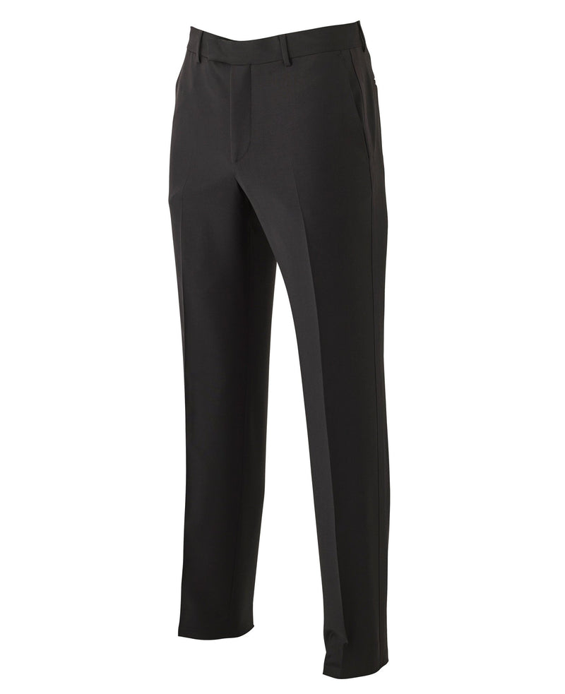 Men's Black Wool-Blend Dinner Trousers