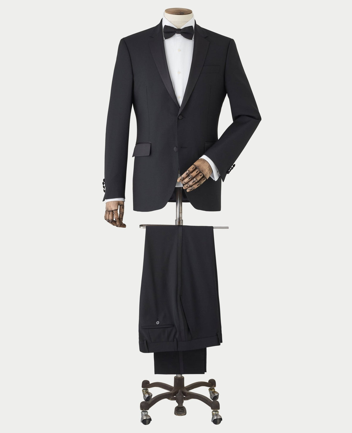 Black Wool Blend Tailored Dinner Suit