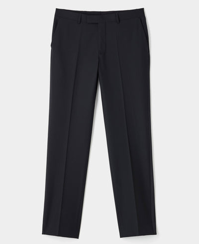 Black Wool Blend Tailored Suit Trousers