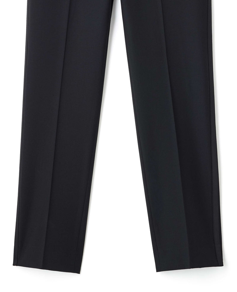 Black Wool Blend Tailored Suit Trousers