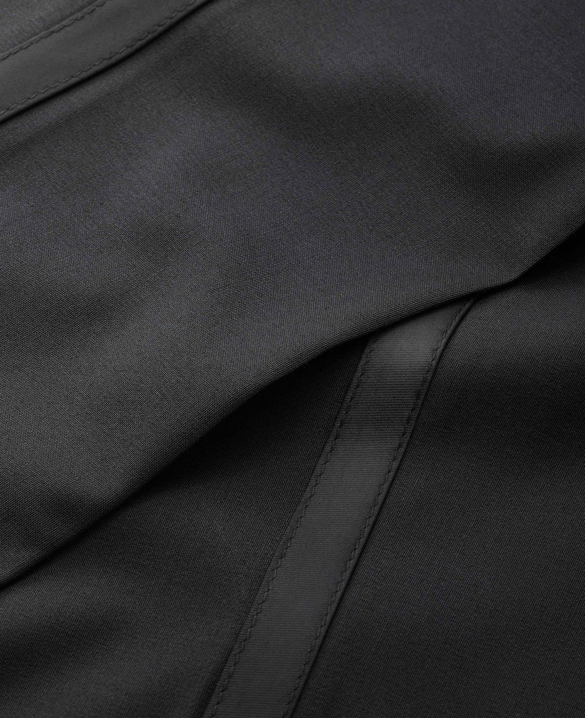 Black Wool Blend Tailored Suit Trousers