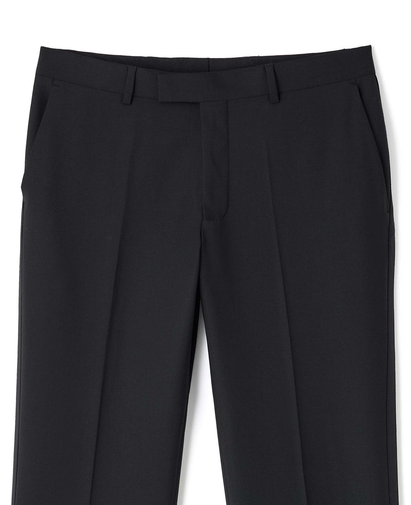 Black Wool Blend Tailored Suit Trousers
