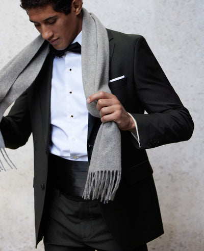 Light Grey Marl Cashmere Scarf