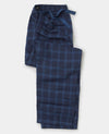 Blue Brushed Cotton Twill Check Lounge Pants