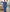Blue Brushed Cotton Twill Window Check Lounge Pants