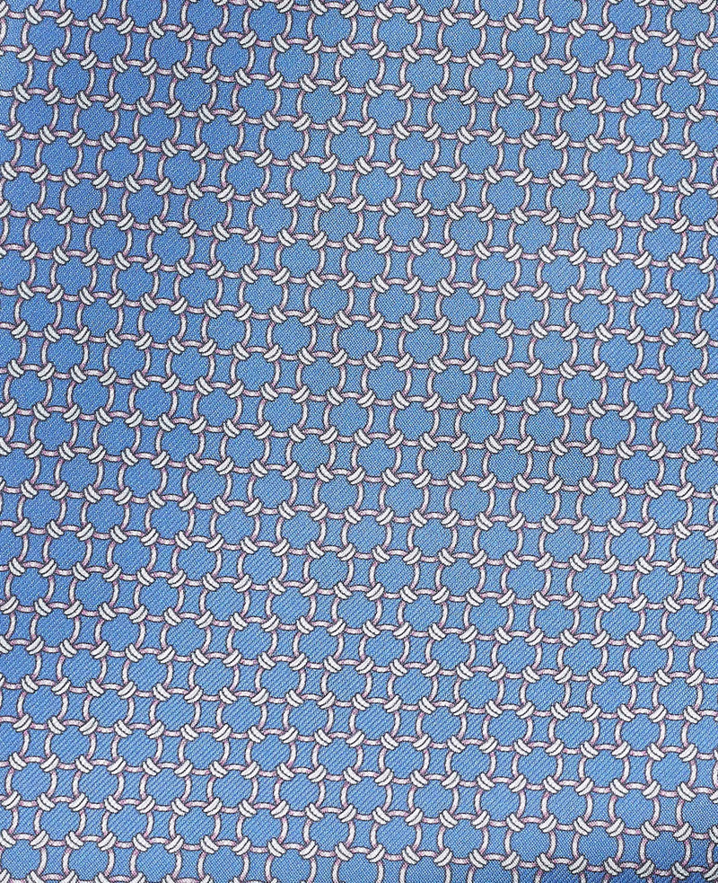 Blue Chain Silk Pocket Square