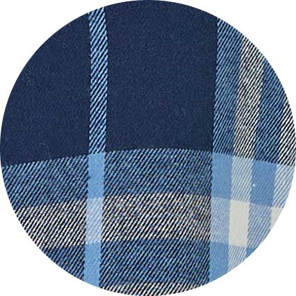 blue check brushed cotton dressing gown mdg1153bln fabric swatch