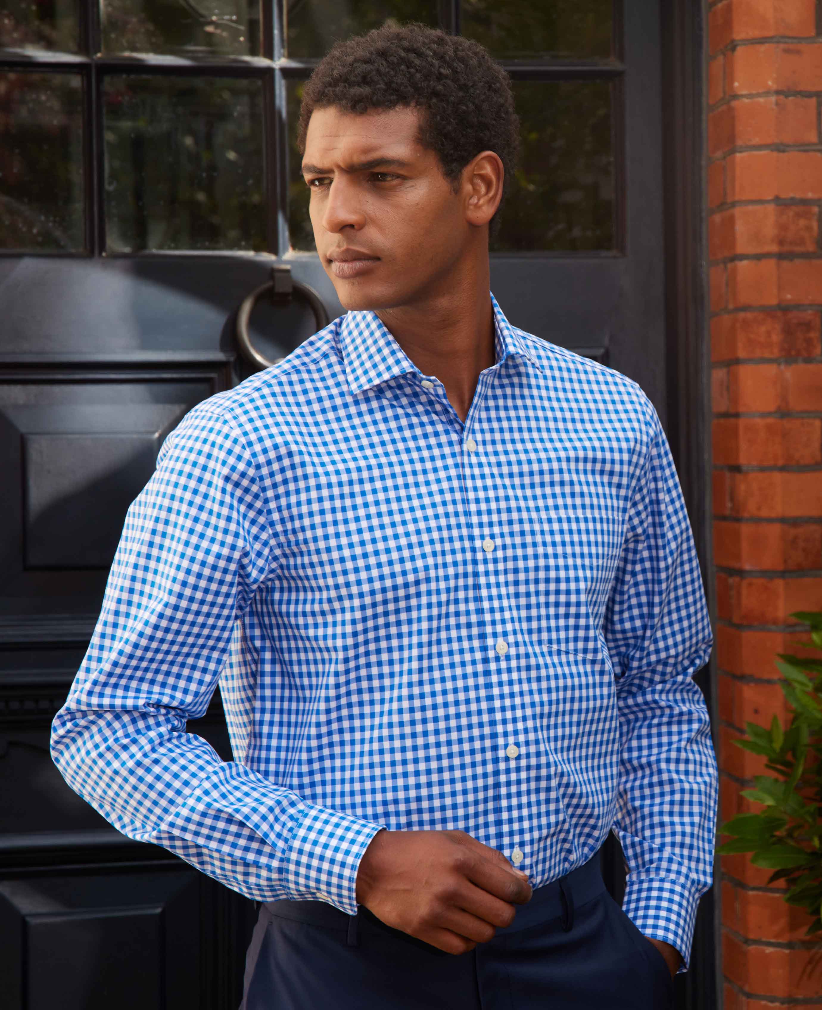 Men s Gingham Shirts Check Shirts Savile Row Company