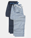 Blue Cotton Check Stripe 2 Pack Lounge Pants