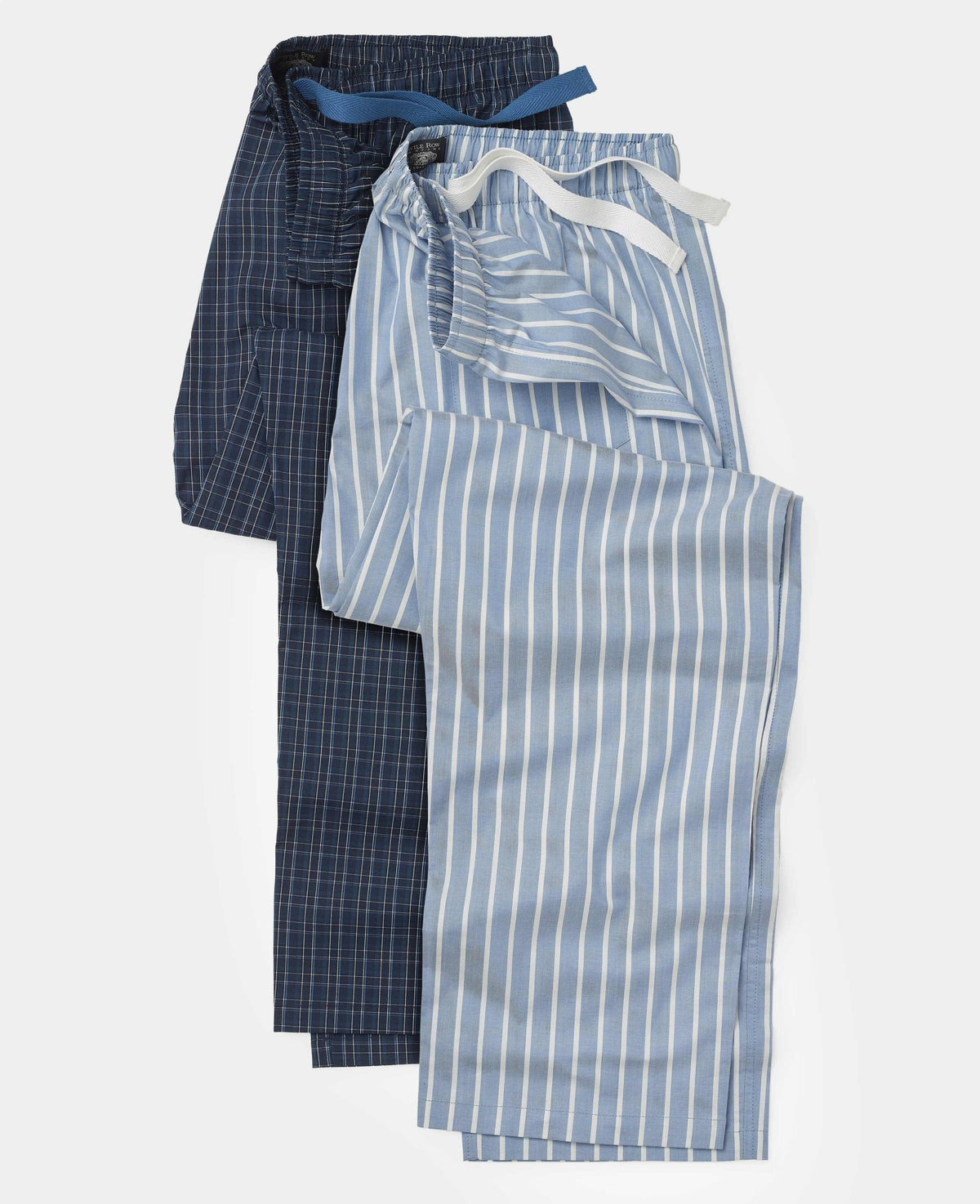 Blue Cotton Check Stripe 2 Pack Lounge Pants