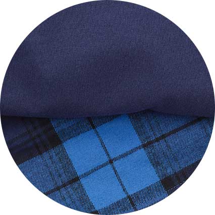 Blue Cotton Checked Lounge Pants & Long Sleeve T-Shirt Pyjama Set